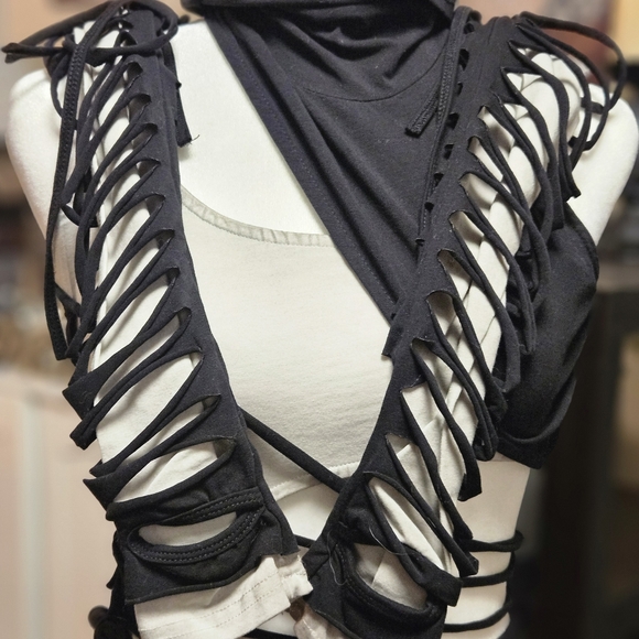 NWT Echo Shredded Dress And Gloves Set DARKER WAV XXL - Picture 7 of 12